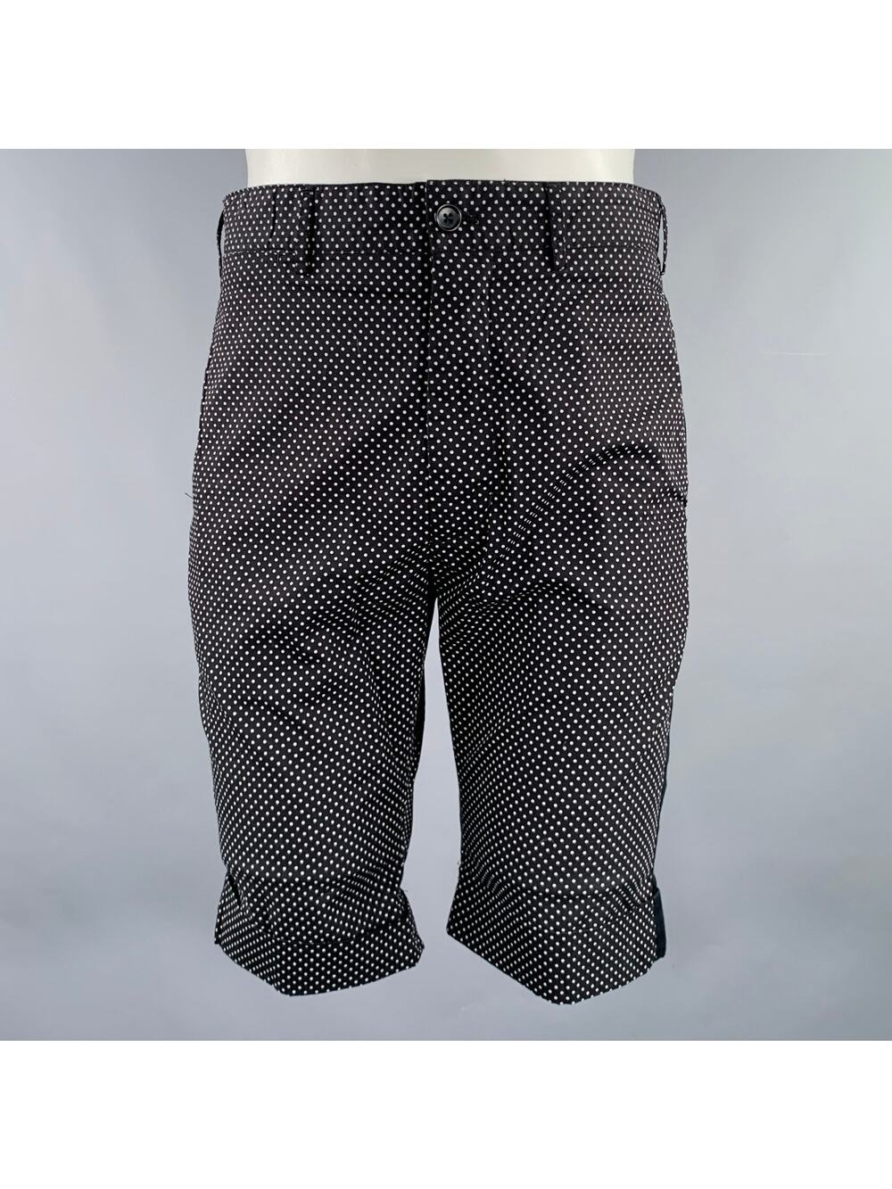 ENGINEERED GARMENTS Size 32 Black White Polka Dot Cotton Zip Fly Shorts